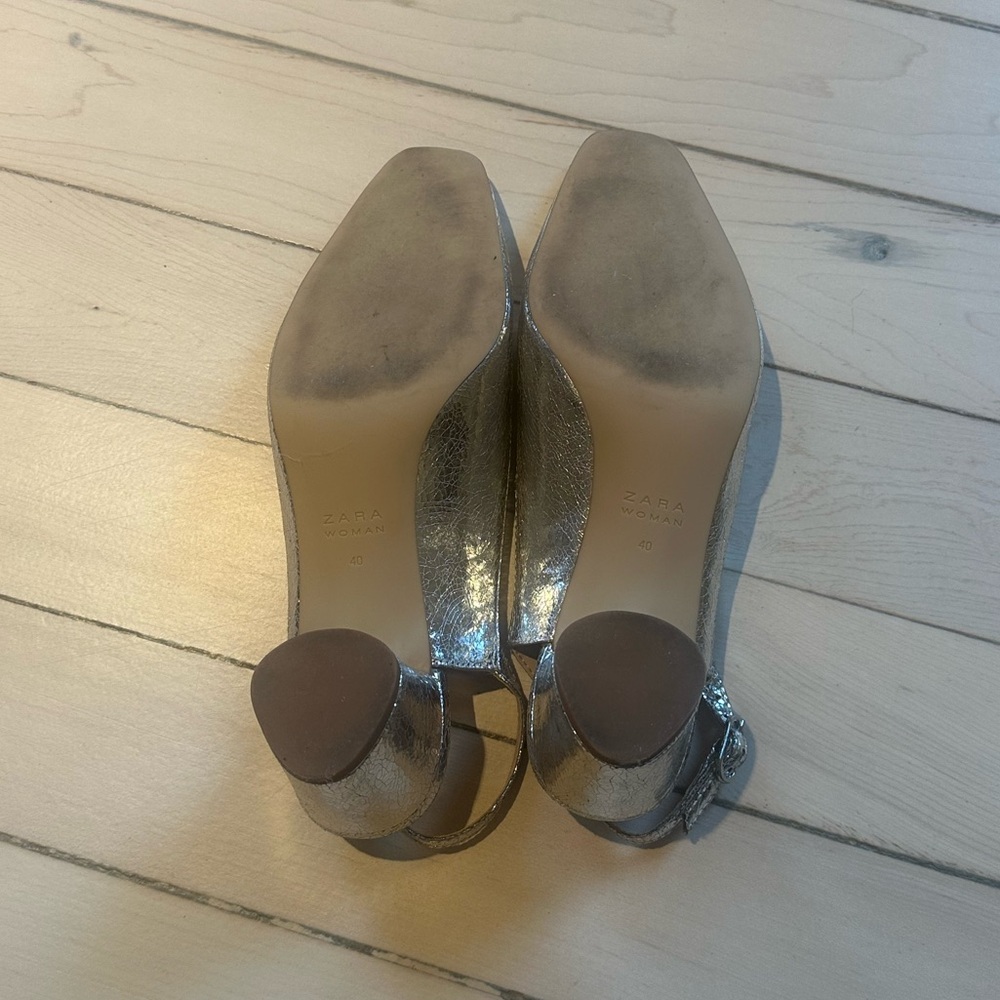 Zara Kitten Slingback Block Heels - Picture 7 of 11